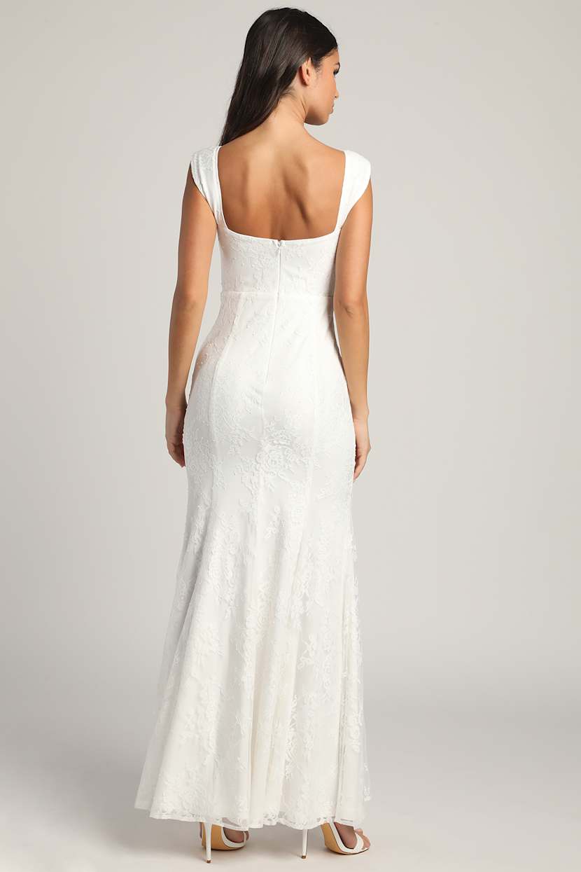White Maxi Dress - Lace Dress - Off-the-Shoulder Dress - Maxi - Lulus