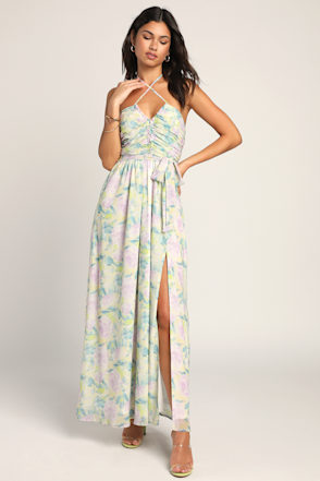 green emerald velvet dress Baltic Born Womens Botega Midi Dress | Jade Multi Floral main image 1