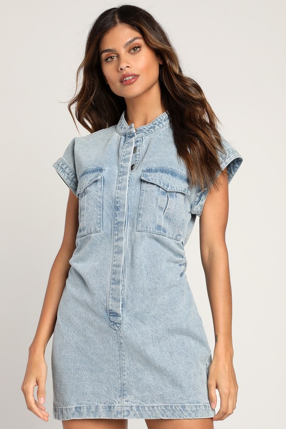 Amazon.com: Denim Shirt Dresses for Women Long Sleeve Button Up Ripped Jean  Shirt Dress Casual Long Sleeve Tunic Midi Denim Dress Blue : Clothing,  Shoes & Jewelry