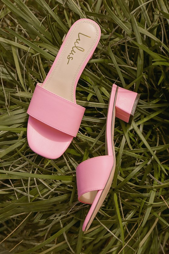 Bringing The Fun Strappy Square Toe Heeled Sandal (Peach) · NanaMacs