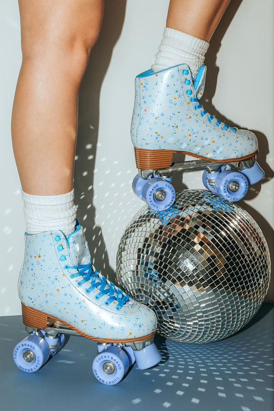 Blue Roller Skates Floral Roller Skates Blue Floral Skates Lulus