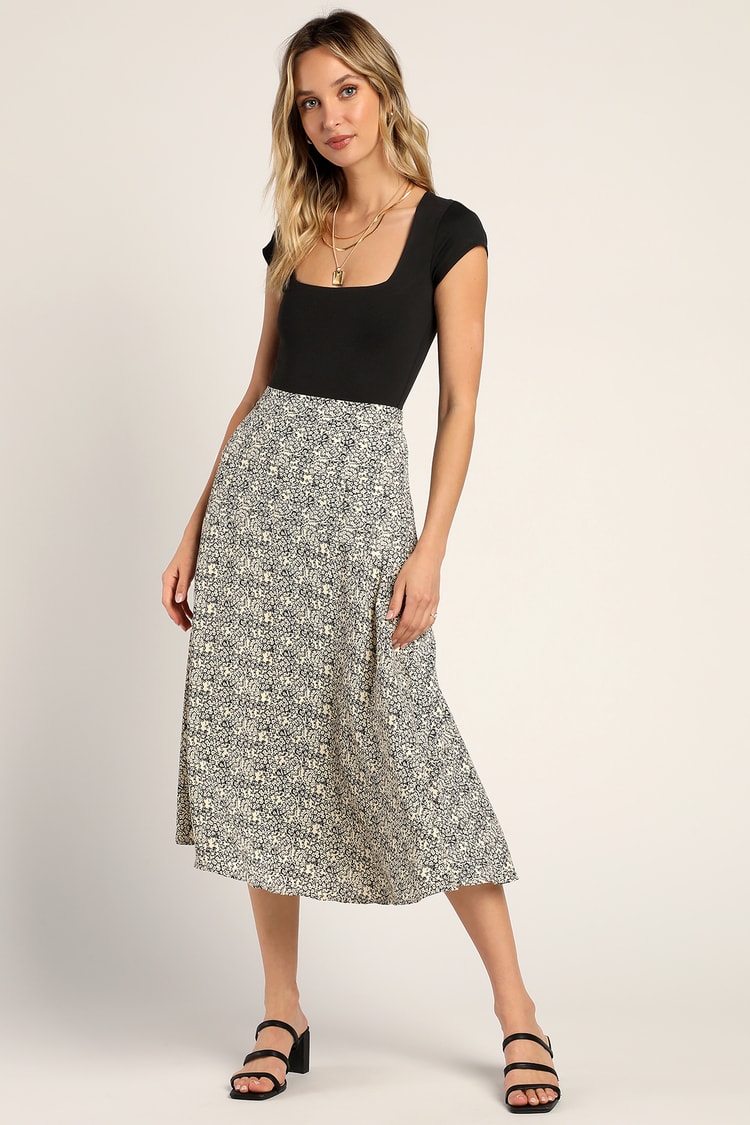 Floral Midi Skirt