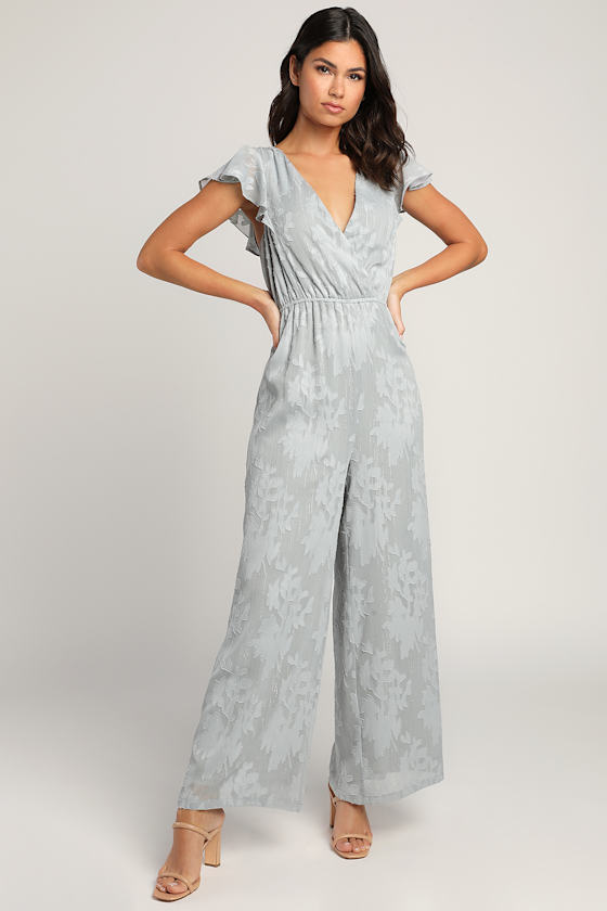 Live Your Best Life Floral Jumpsuit in Blue Floral main image 1
