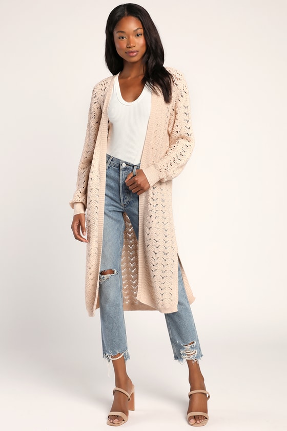 Beige Cardigan - Knit Cardigan - Cardigan Sweater - Cardi - Lulus