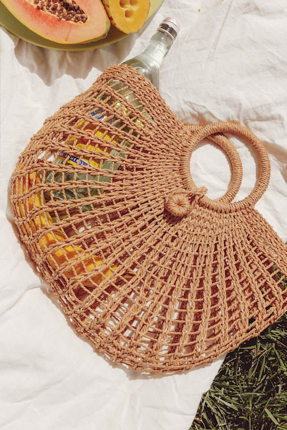 Market Marvel Tan Woven Tote 6