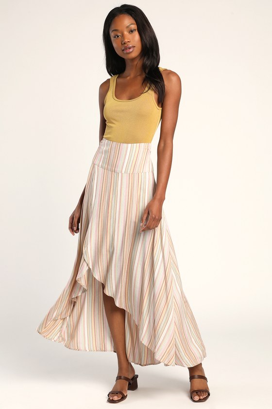 Striped high deals low top