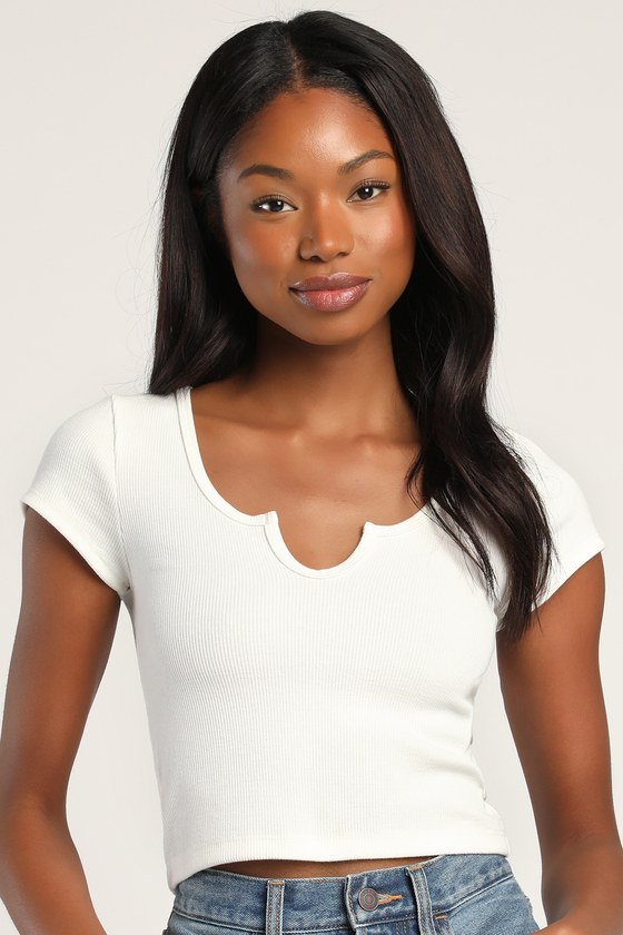 off white cropped top