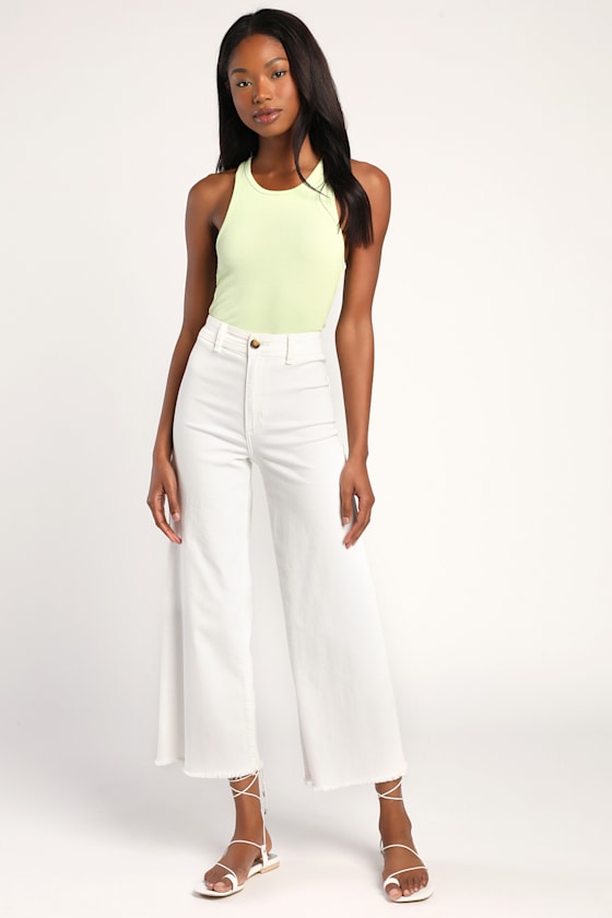 Everyday Essential Lime Green Ribbed Racerback Tank Top 2