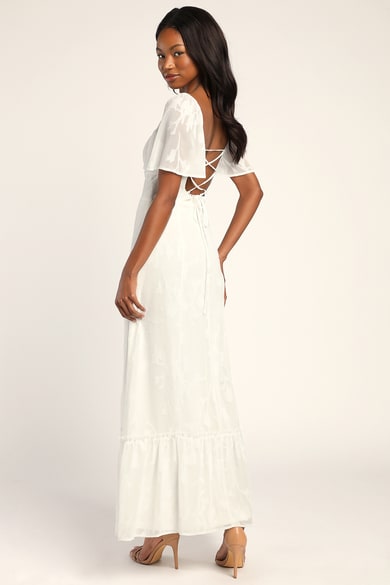 Long White Maxi Dresses  Shop White Maxi Dresses with Sleeves - Lulus