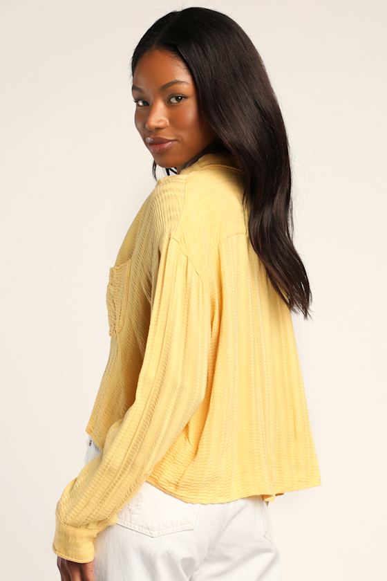 yellow long blouse