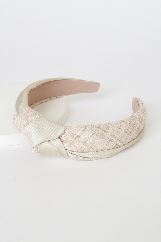 Need For Tweed Cream Tweed Headband 3