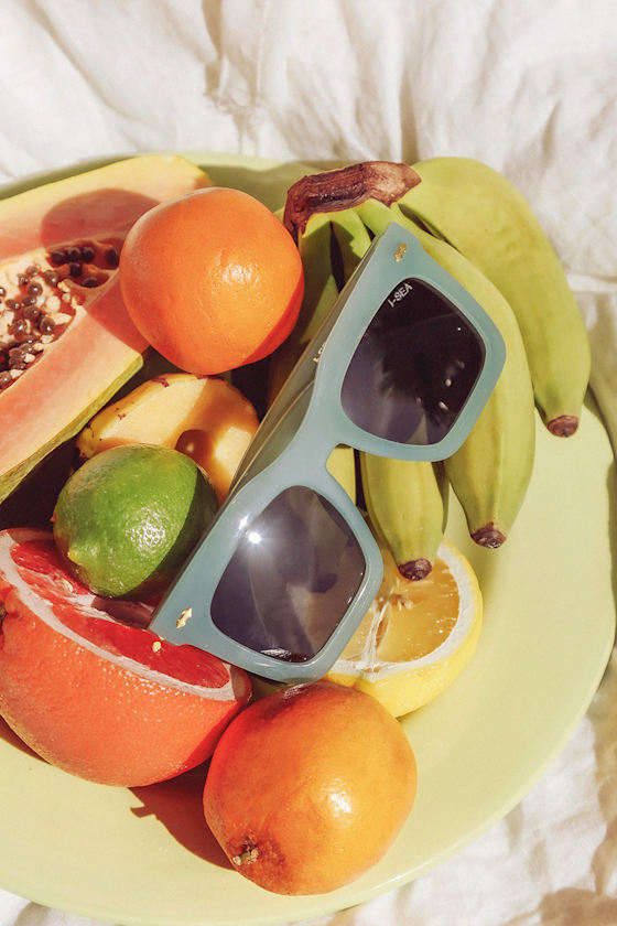 Maverick Sage Green Oversized Square Sunglasses 1