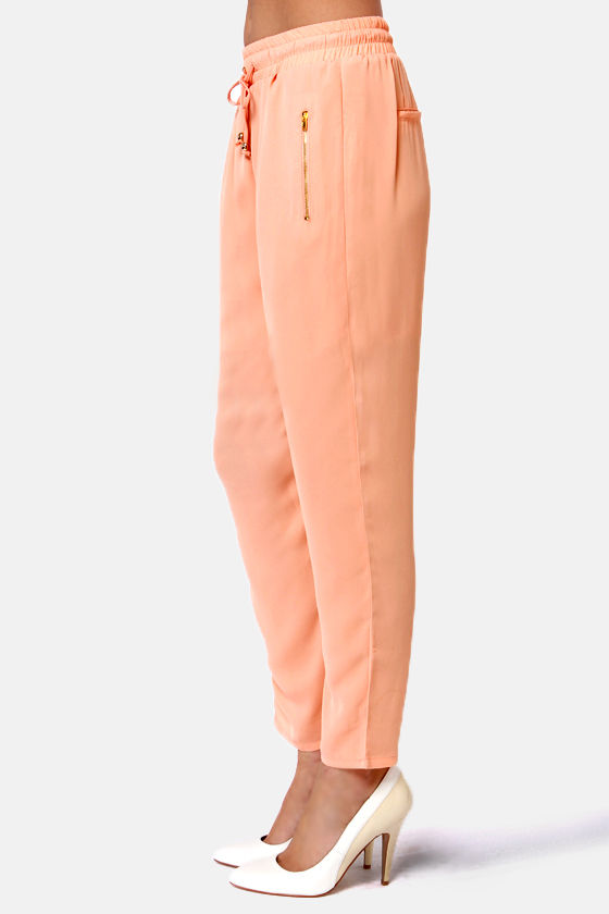 Cute Peach Pants - Tapered Pants - Harem Pants - $43.00 - Lulus