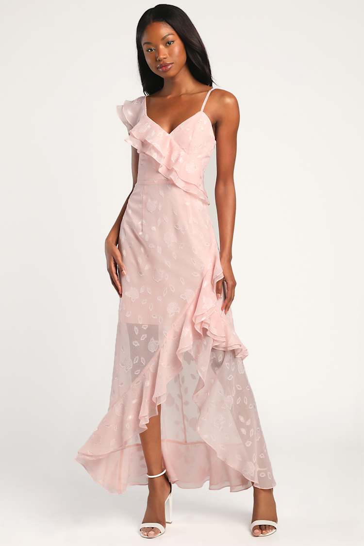 Chiffon Ruffle Trim Forever 21 Pink Maxi Dress Forever New Jianna Ruffle  Tier Maxi Dress Pink