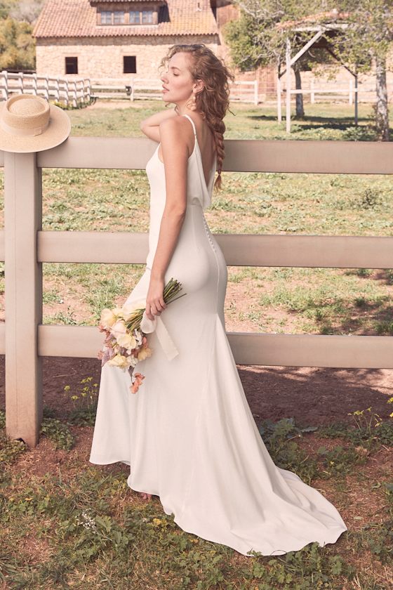 Eternal Promise Ivory Satin Cowl Back Sleeveless Maxi Dress 6