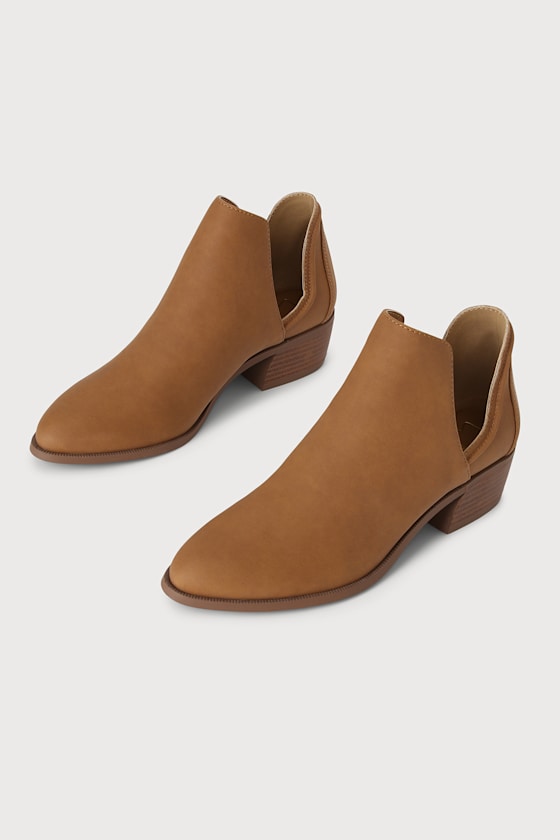 Rager Cognac Nubuck Ankle Booties 3