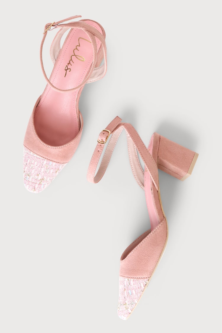 Chic Pink Heels - Ankle Strap Heels - Single Sole Heels - Lulus