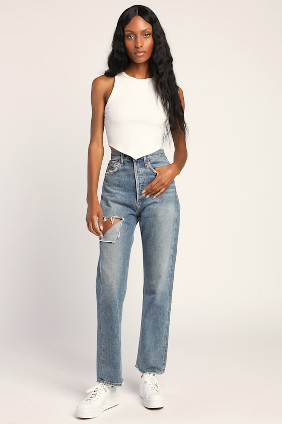 Fresh Take Ivory Ribbed Cropped Tank Top 2
