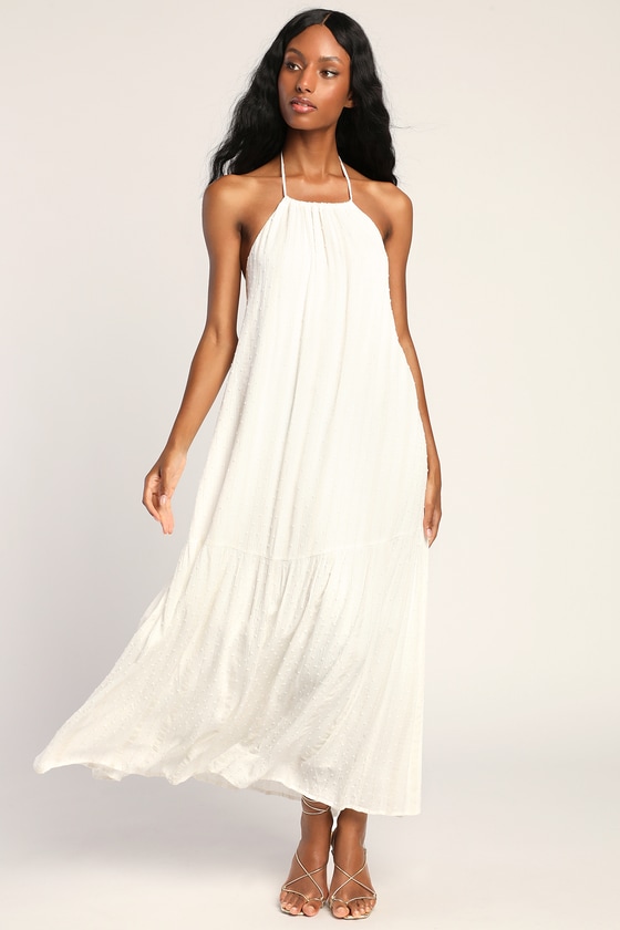 Lulus white halter best sale dress