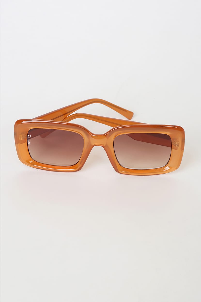 Otra Chelsea Square Frame Sunglasses in Amber NWT OTRA Chelsea Honey - Square Sunglasses - Orange Sunglasses  main image 2