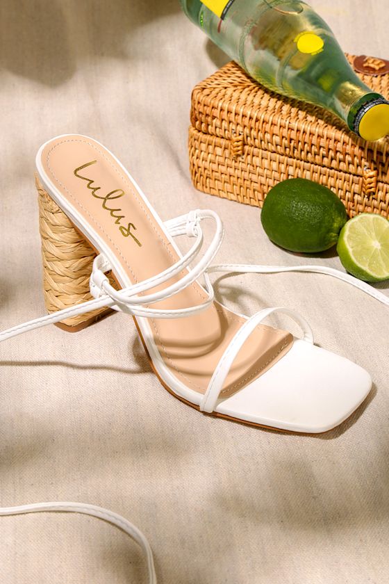 Cordell White Espadrille High Heeled Sandals 1