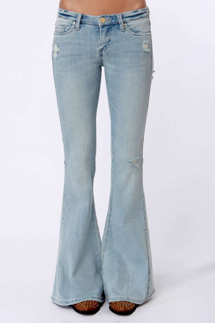 Blank NYC The Belle and Whistle Jeans - Distressed Jeans - Bell