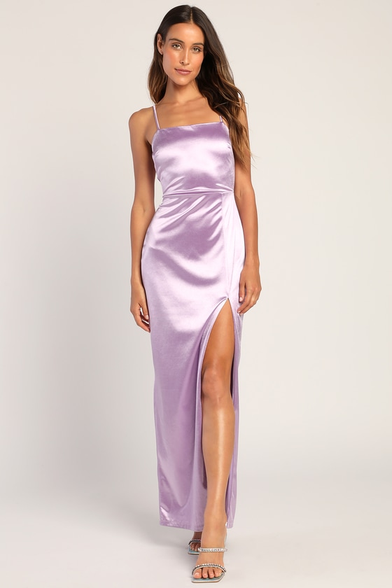 Satin deals column dress