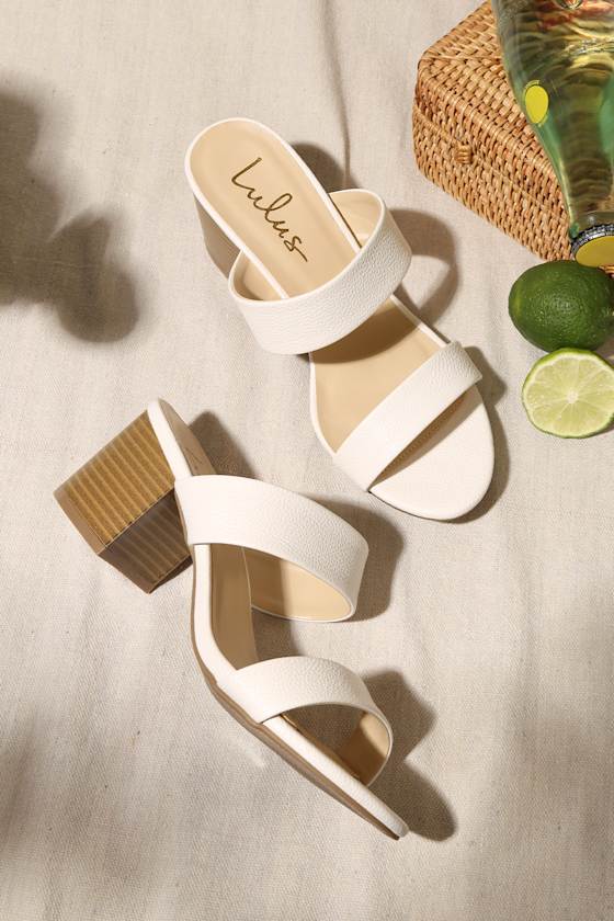 Lanay White Mules 1
