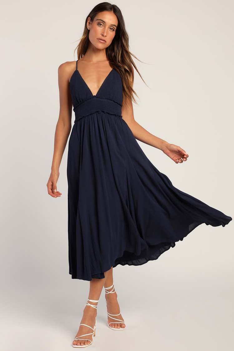 navy blue day dress