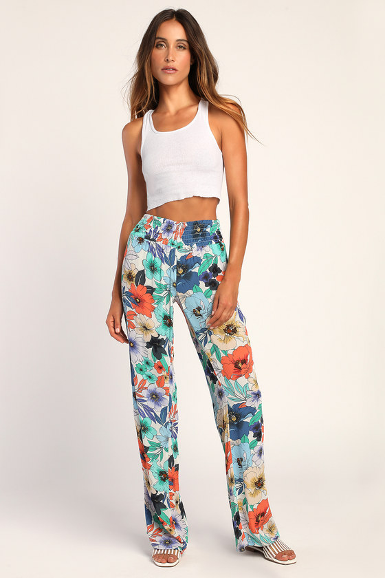 O'Neill Johnny Floral Pants - Multicolor Pants - Relaxed Pants - Lulus