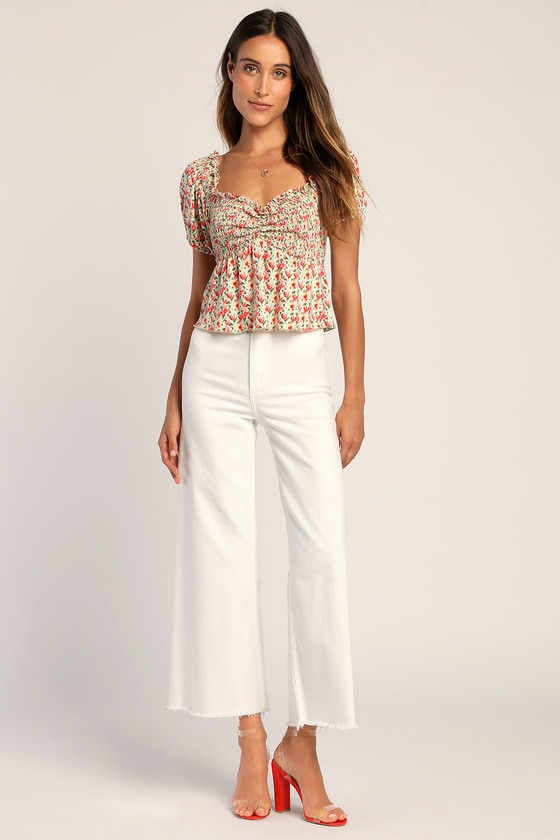 Cute Peplum Tops, Black and White Peplum Tops for Women - Lulus