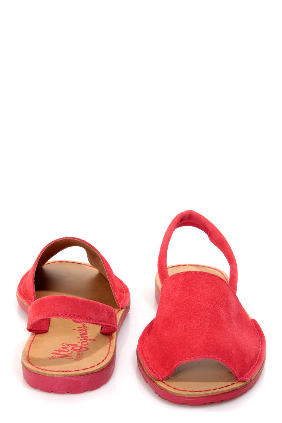 red slingback sandals