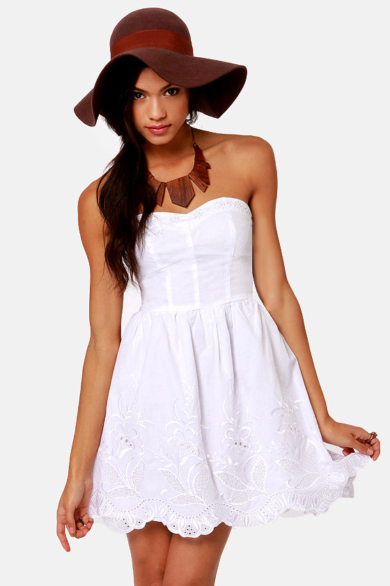 white picnic dress
