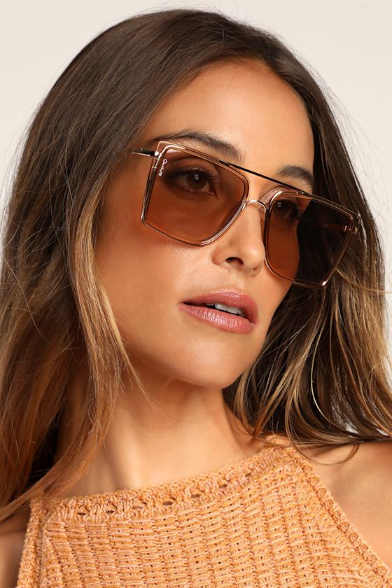 Velda Gold Oversized Sunglasses 1