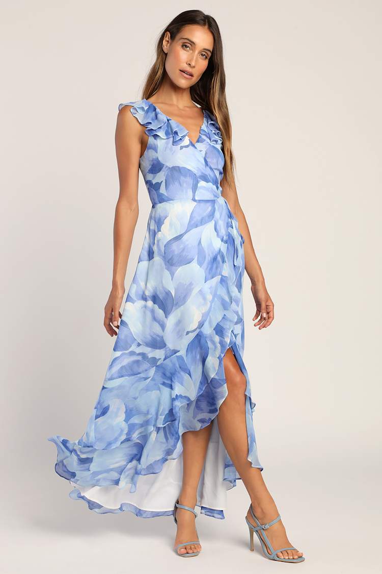 sachin and babi light blue dress Francesca Miranda Elysium Beaded Floral Silk Chiffon Ruffle Maxi Dress in  Green