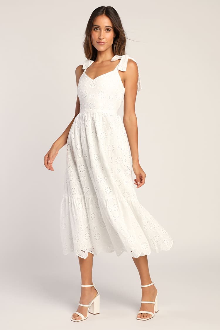 sachin and babi light blue dress Raven Embroidered Eyelet Midi Dress – Revelry Harbor main image 0