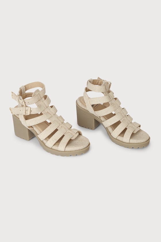 Fun Stuff Natural High Heel Gladiator Sandals 3