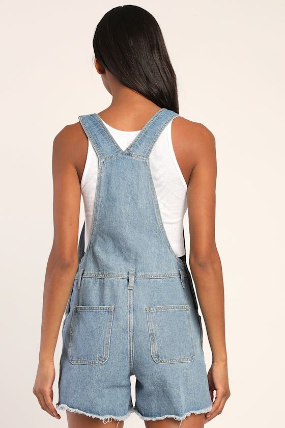 【NORDISK】Denim Overalls Shorts - W /追跡付 Denim Shortalls Big Girls 7-16 - Medium Wash | Levi's® US