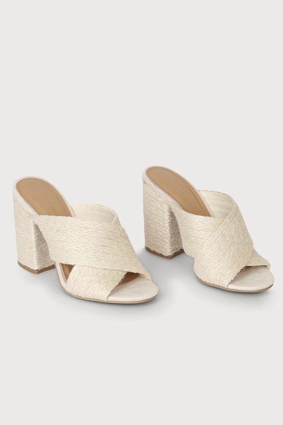Zadie Beige Espadrille High Heel Sandals 1