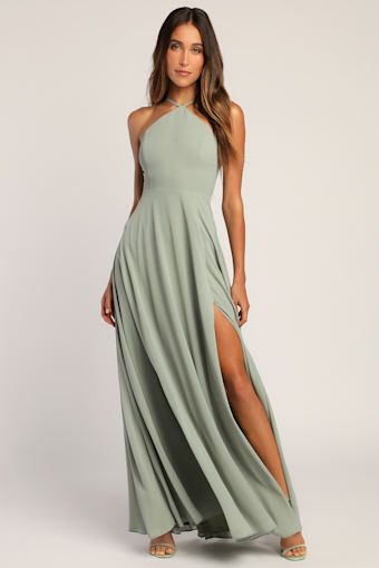Absolutely Breathtaking Sage Brush Maxi Dress 2