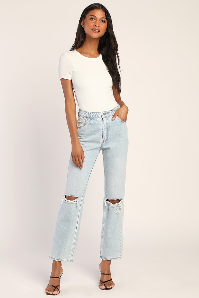 White Ribbed Top - Cutout Top - Short Sleeve Top - Lulus