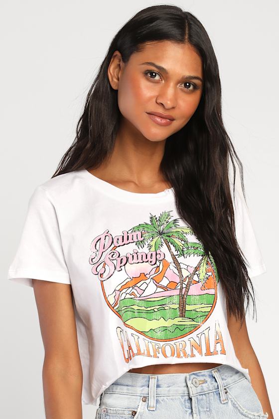 Graphic Tee Cropped Graphic Tee Distressed Graphic Tee Lulus