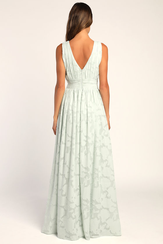 Sage Maxi Dress - Burnout Floral Maxi Dress - Sleeveless Dress - Image 5