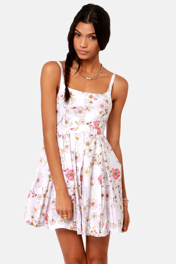 BB Dakota Galilee Dress - White Dress - Floral Print Dress - $83.00 - Lulus