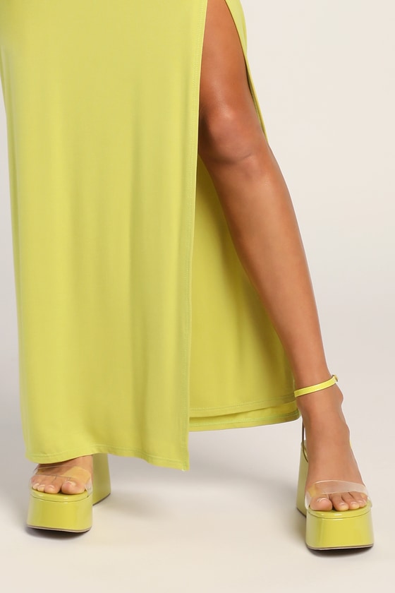 Lime store platform sandals