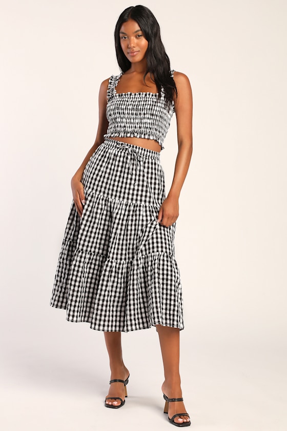 Black Gingham Dress