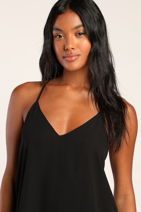 Chic Disposition Black Sleeveless T-Back Cami Top 5