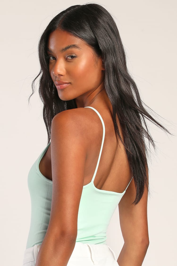 Free People Seamless V-Neck Camisole - Built-In Bra, Sleeveless - Save 66%