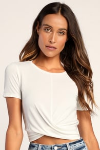 All-Access Pass White Crop Top