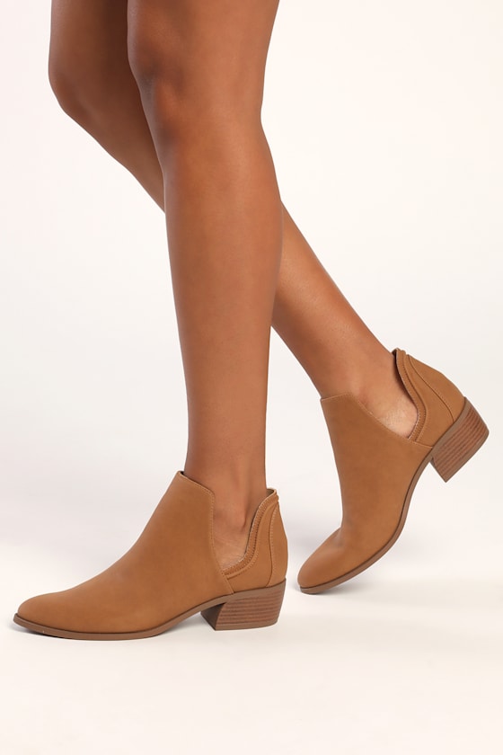 Rager Cognac Nubuck Ankle Booties 5